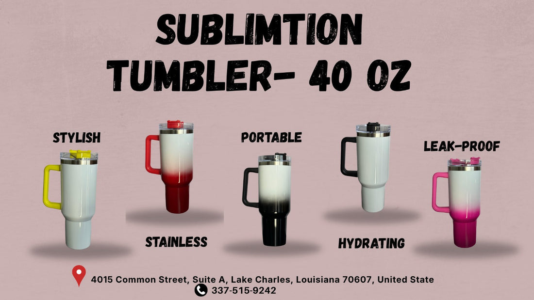 Stay Hydrated in Style with the Premium 40oz Sublimation Tumbler