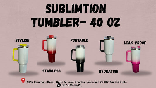 Stay Hydrated in Style with the Premium 40oz Sublimation Tumbler