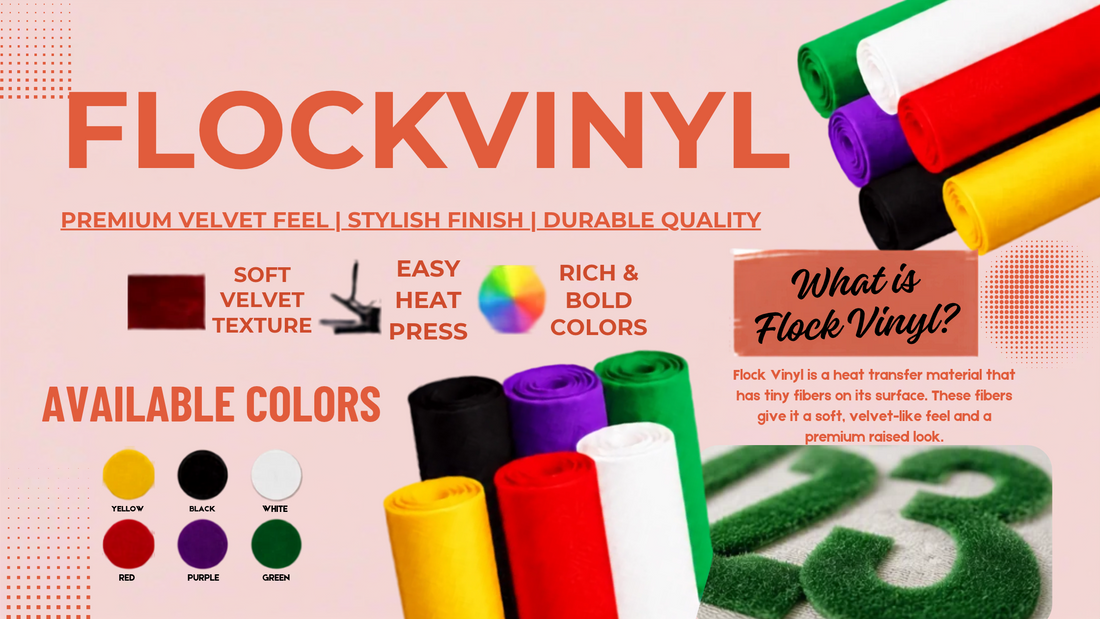 Flock Vinyl: Premium Velvet Heat Transfer Vinyl