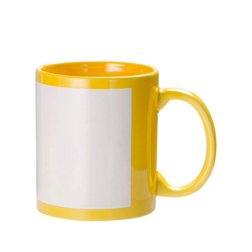 SUBLIMATION WHITE PATCH MUG 11OZ